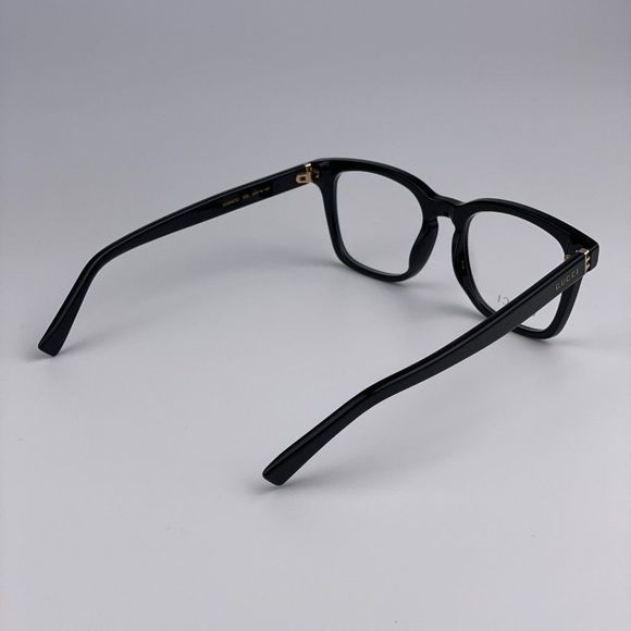 ? GUCCI WEB GG0457O 005 Eyeglasses Black Gold Square Women main image 2